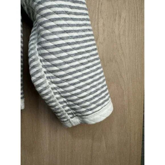 J.Crew Reversible Quilted Striped & Solid Womens Sweatshirt S Cotton/Polyester - Picture 6 of 10
